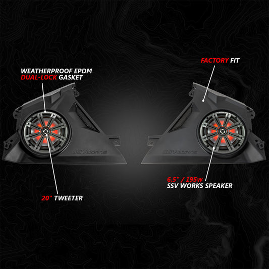 2024-2026 Can-Am® Maverick R, Phase-6 K-Spec 1650watt 6-Speaker Stereo System with Kicker Horns