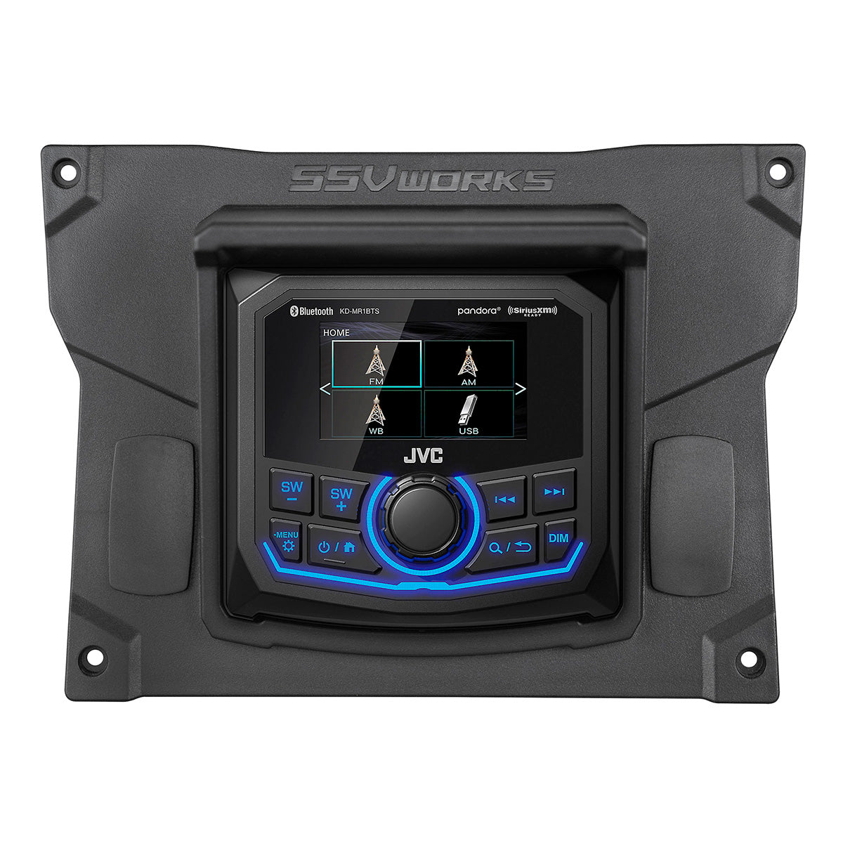 2020-2026 Kawasaki Teryx KRX1000 Dash Mount w/JVC KD-MR305BTS Mult-Media Receiver