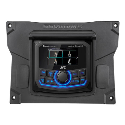 2020-2026 Kawasaki Teryx KRX1000 Dash Mount w/JVC KD-MR305BTS Mult-Media Receiver