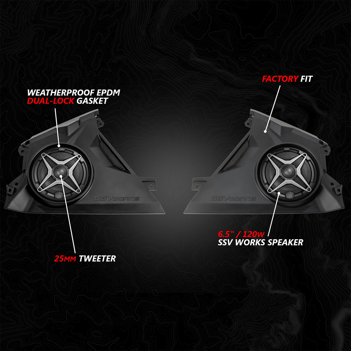 2024-2026 Can-Am® Maverick R, Phase-2 A-Spec 800watt 4-Speaker System